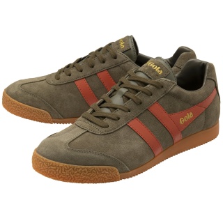 Gola Sneaker Harrier Suede-Leather khaki green/orange spice Men